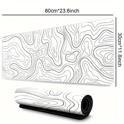Large Gaming Mouse Pad with Stitched Edges and Non-Slip Rubber Base, Extended Design for Desk Use