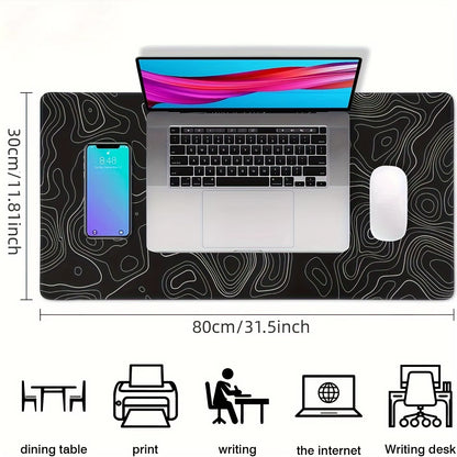 Extra-Large Gaming Mouse Pad with Stitched Edges & Non-Slip Rubber Base – Perfect for Desk Setup