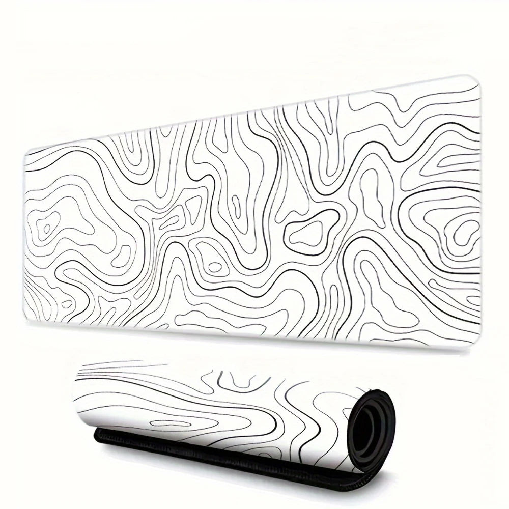 Large Gaming Mouse Pad with Stitched Edges and Non-Slip Rubber Base, Extended Design for Desk Use