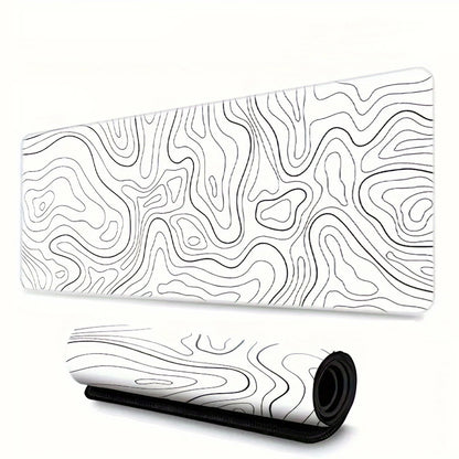 Large Gaming Mouse Pad with Stitched Edges and Non-Slip Rubber Base, Extended Design for Desk Use