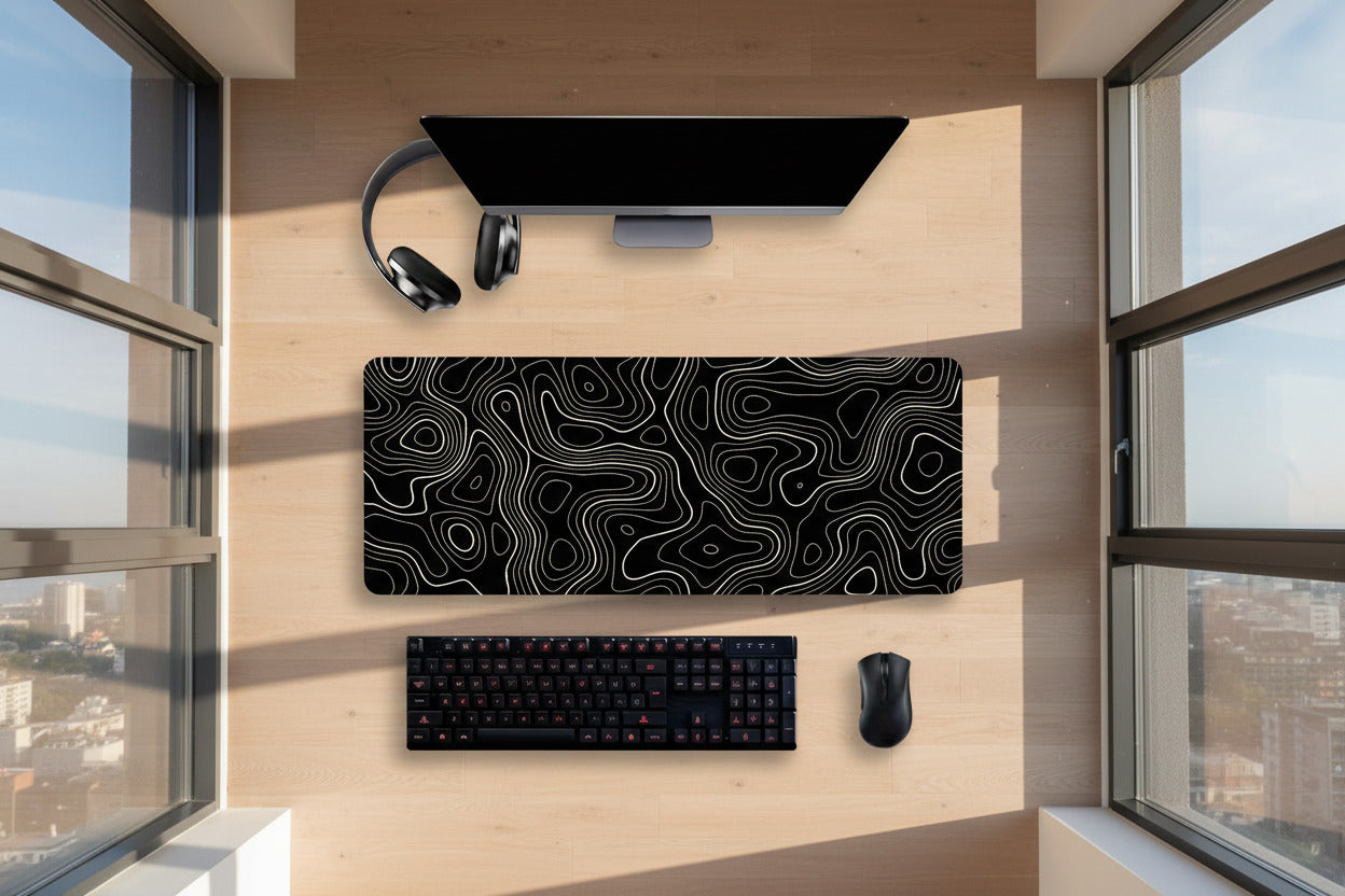 Extra-Large Gaming Mouse Pad with Stitched Edges & Non-Slip Rubber Base – Perfect for Desk Setup