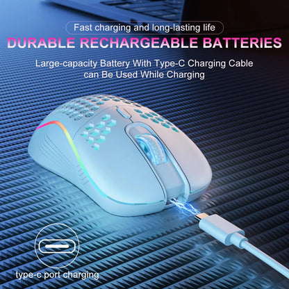 2.4G Wireless RGB Gaming Mouse – 6 Buttons, Rechargeable