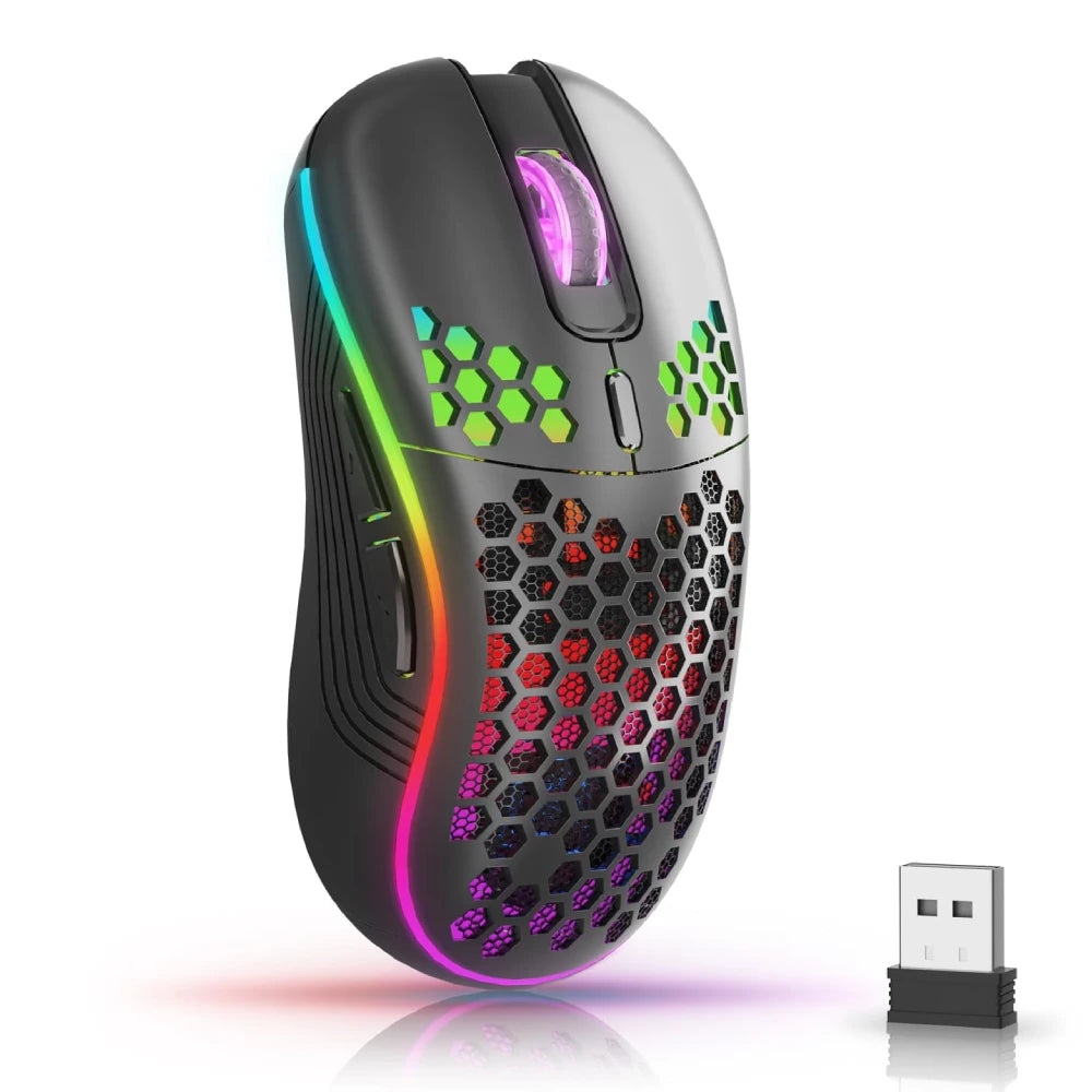 2.4G Wireless RGB Gaming Mouse – 6 Buttons, Rechargeable