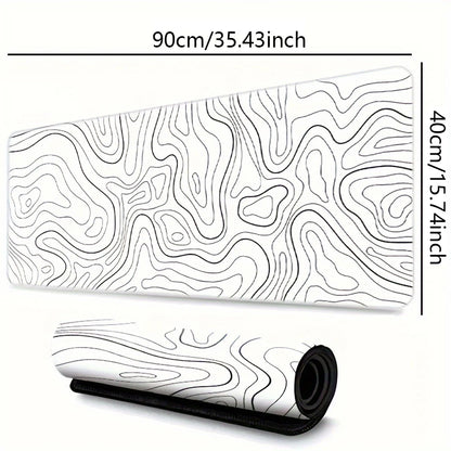 Large Gaming Mouse Pad with Stitched Edges and Non-Slip Rubber Base, Extended Design for Desk Use